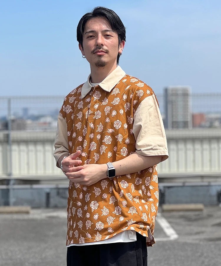 JE-総柄ROSE POLO｜ファッション通販 SANKO BAZAAR（サンコーバザール）