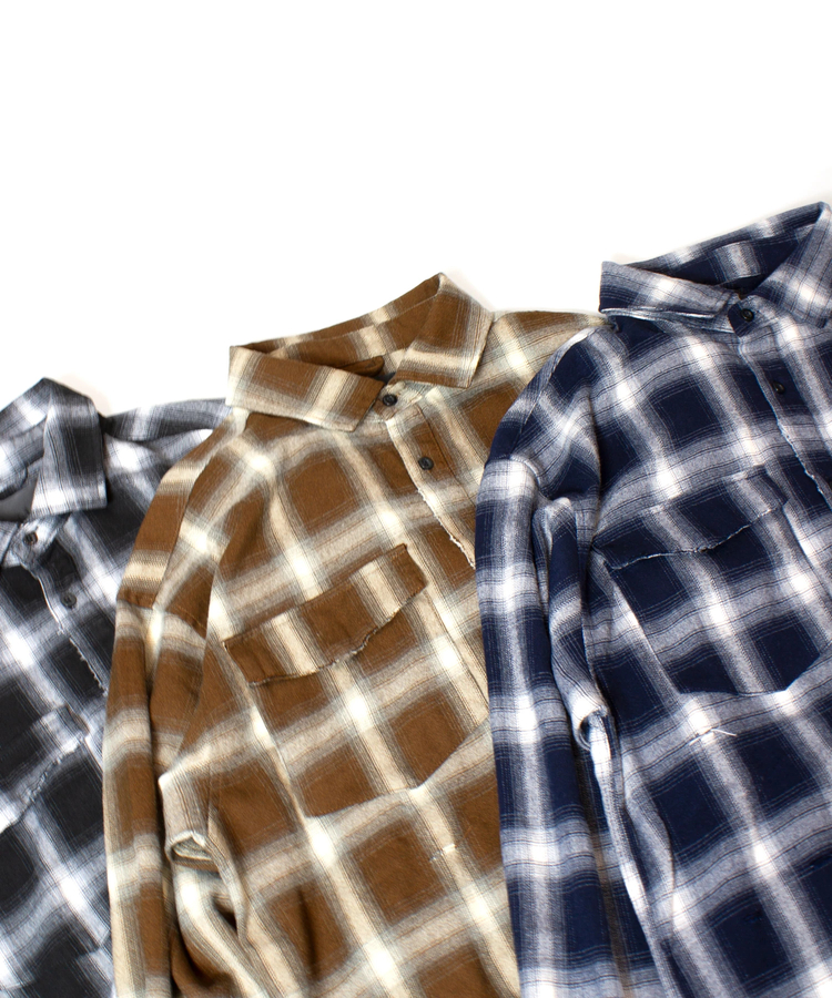 JACKROSE(ジャックローズ) |JE-OMBRE CHECK DAMAGE LS SHIRT