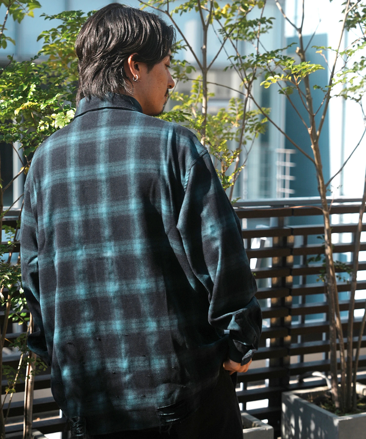 JACKROSE(ジャックローズ) |JE-OMBRE CHECK DAMAGE LS SHIRT