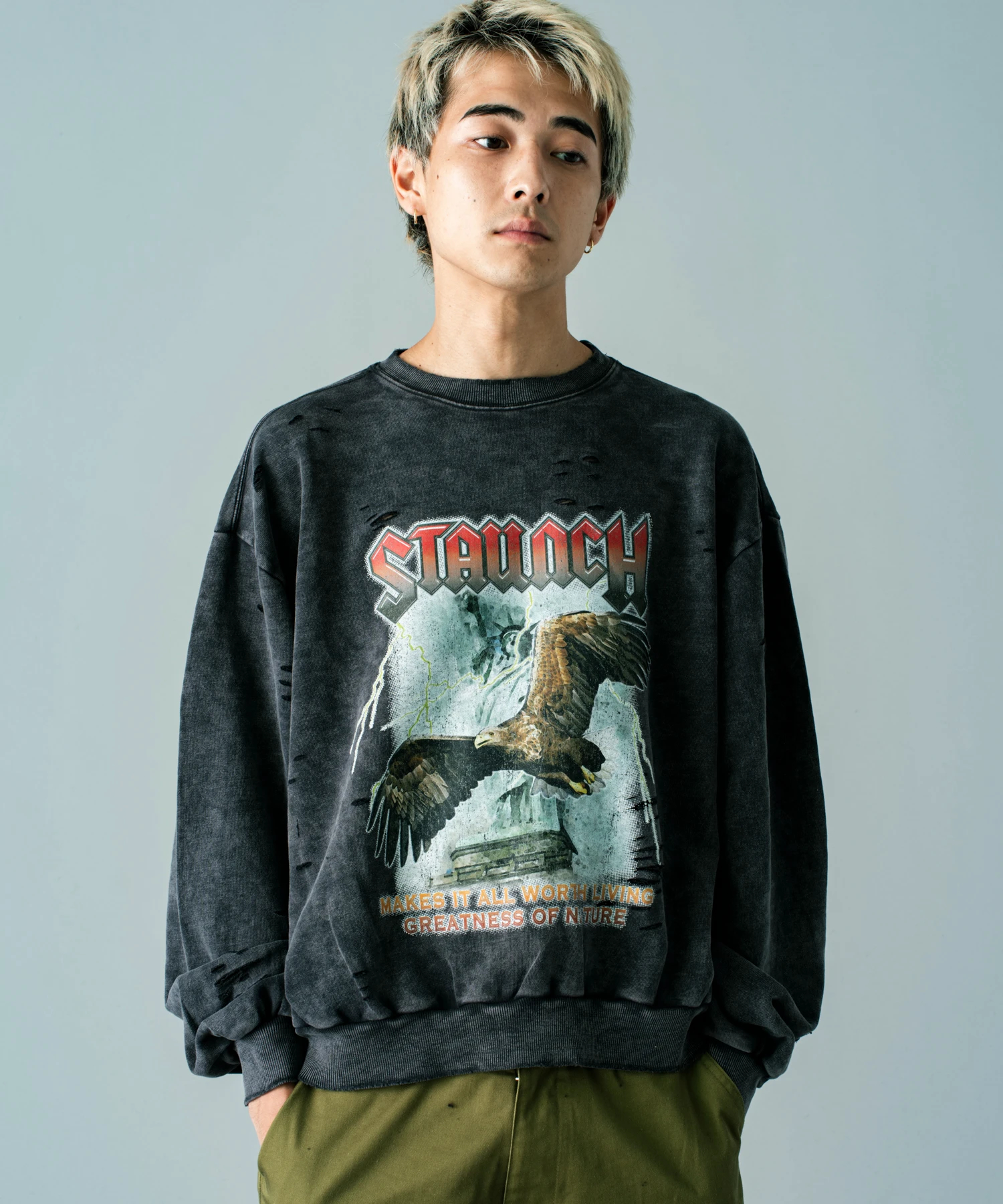 JE-DAMAGE COLLEGE-VINTAGE SWEAT｜ファッション通販 SANKO BAZAAR