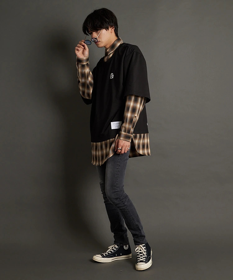 JACKROSE(ジャックローズ) |GA SHIRT-LAYERED TOP LS(MENS)
