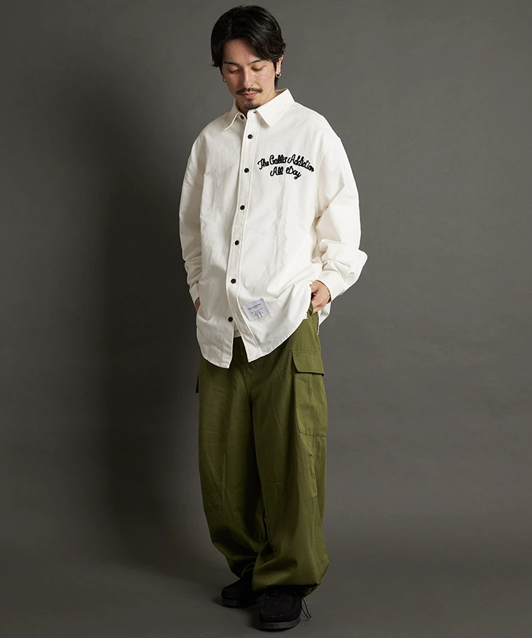 JACKROSE(ジャックローズ) |GA CHAIN 刺繍 L/S SHIRT(MENS)