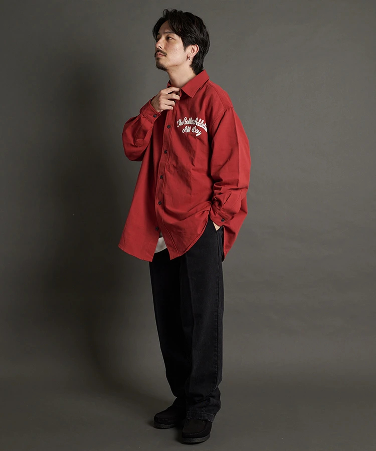 JACKROSE(ジャックローズ) |GA CHAIN 刺繍 L/S SHIRT(MENS)