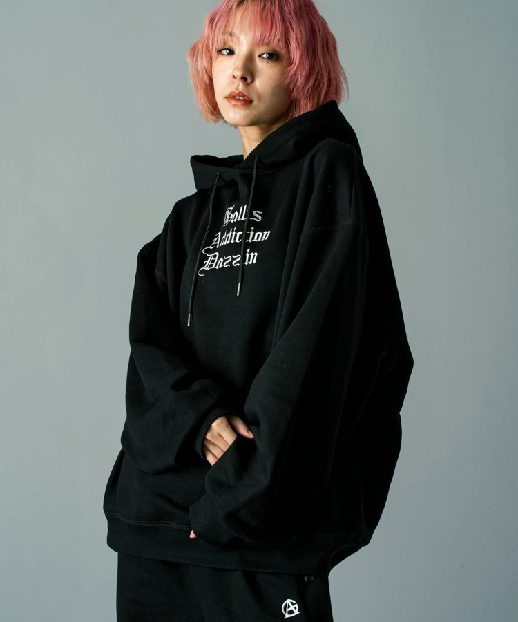 JACKROSE(ジャックローズ) |GA 裏毛OLD-ENGLISH刺繍HOODIE(MENS)