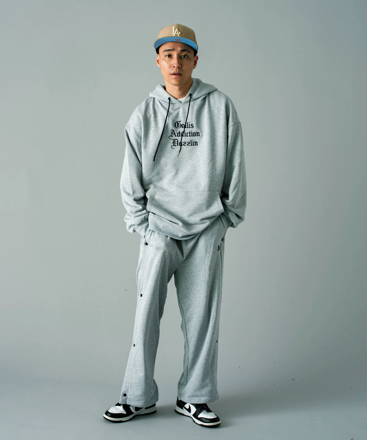 JACKROSE(ジャックローズ) |GA 裏毛OLD-ENGLISH刺繍HOODIE(MENS)