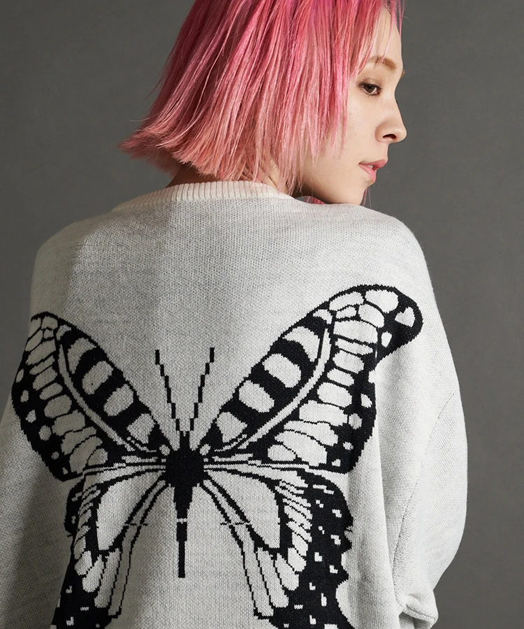 GA JACQUARD-BUTTERFLY KNIT｜ファッション通販 SANKO BAZAAR 