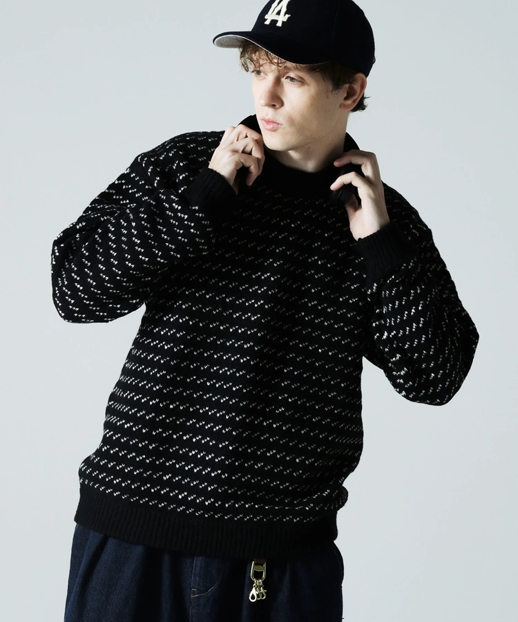 JACKROSE(ジャックローズ) |JE バーズアイジャガードニット(MENS)