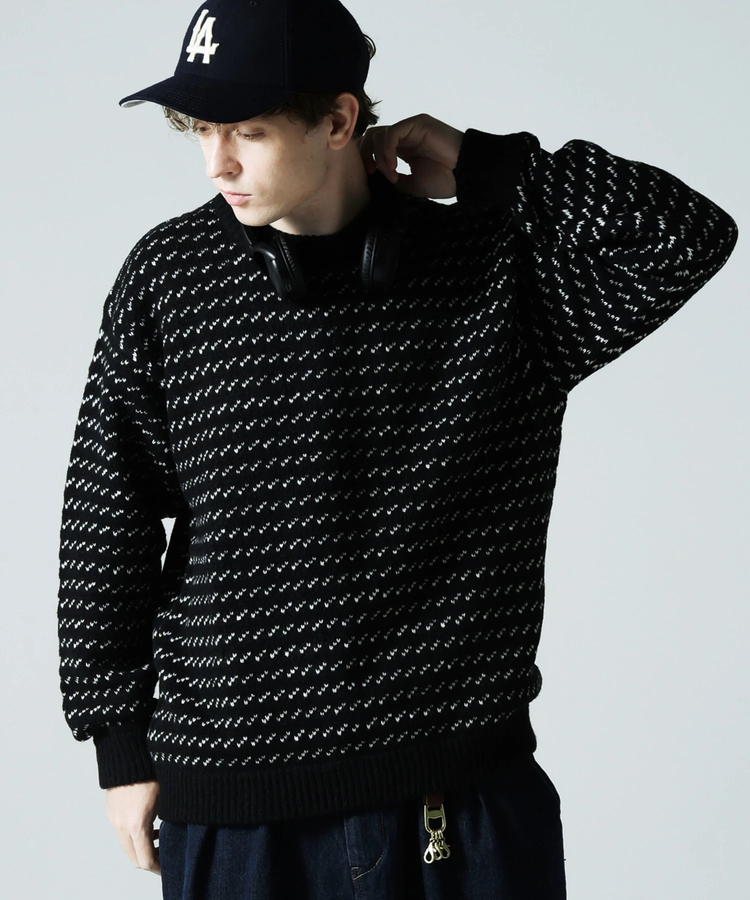 JACKROSE(ジャックローズ) |JE バーズアイジャガードニット(MENS)