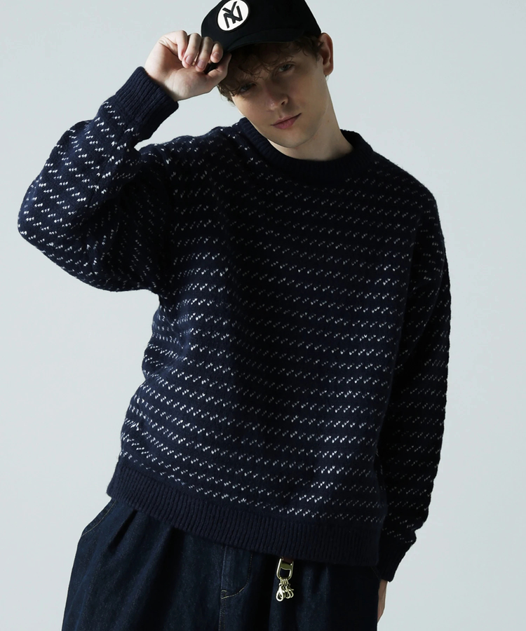 JACKROSE(ジャックローズ) |JE バーズアイジャガードニット(MENS)