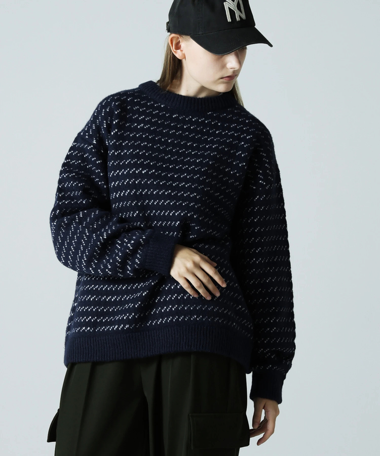 JACKROSE(ジャックローズ) |JE バーズアイジャガードニット(MENS)