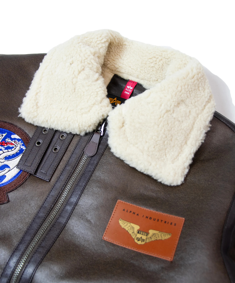 ALPHA/アルファ-PATCHED B-3 FAKE MOUNTON JACKET(MENS)｜ファッション