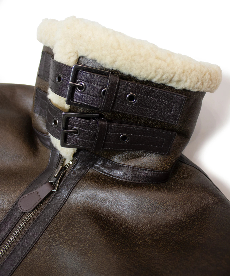 ALPHA/アルファ-PATCHED B-3 FAKE MOUNTON JACKET(MENS