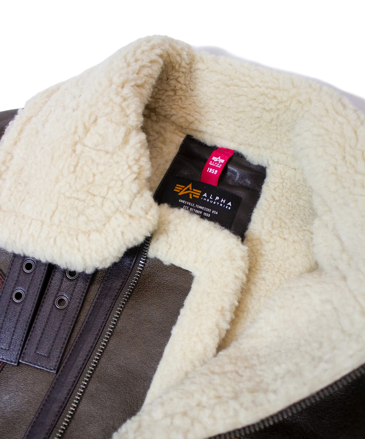 ALPHA/アルファ-PATCHED B-3 FAKE MOUNTON JACKET(MENS