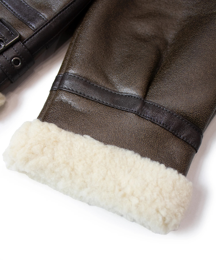 ALPHA/アルファ-PATCHED B-3 FAKE MOUNTON JACKET(MENS