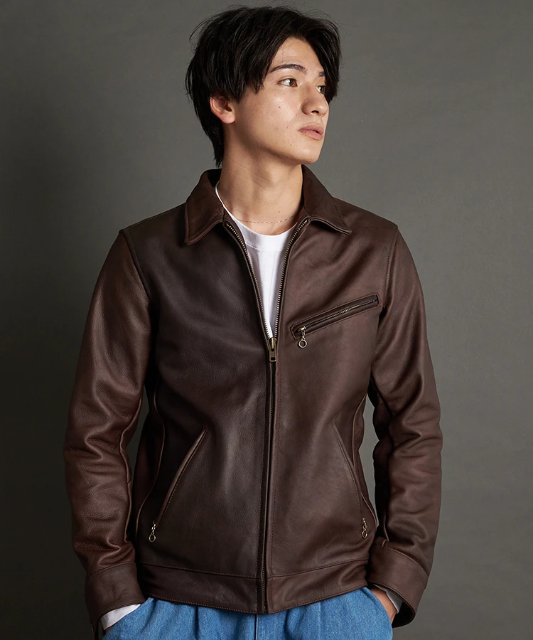 JACKROSE(ジャックローズ) |JE COW OIL LEATHER TRACKER JACKET