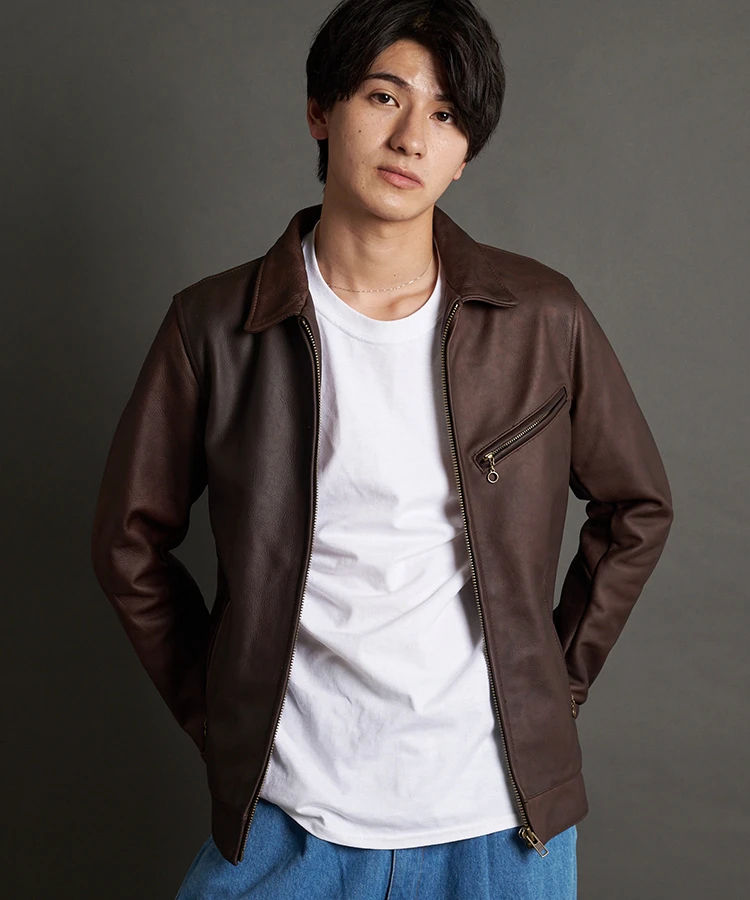 JE COW OIL LEATHER TRACKER JACKET｜ファッション通販 SANKO BAZAAR