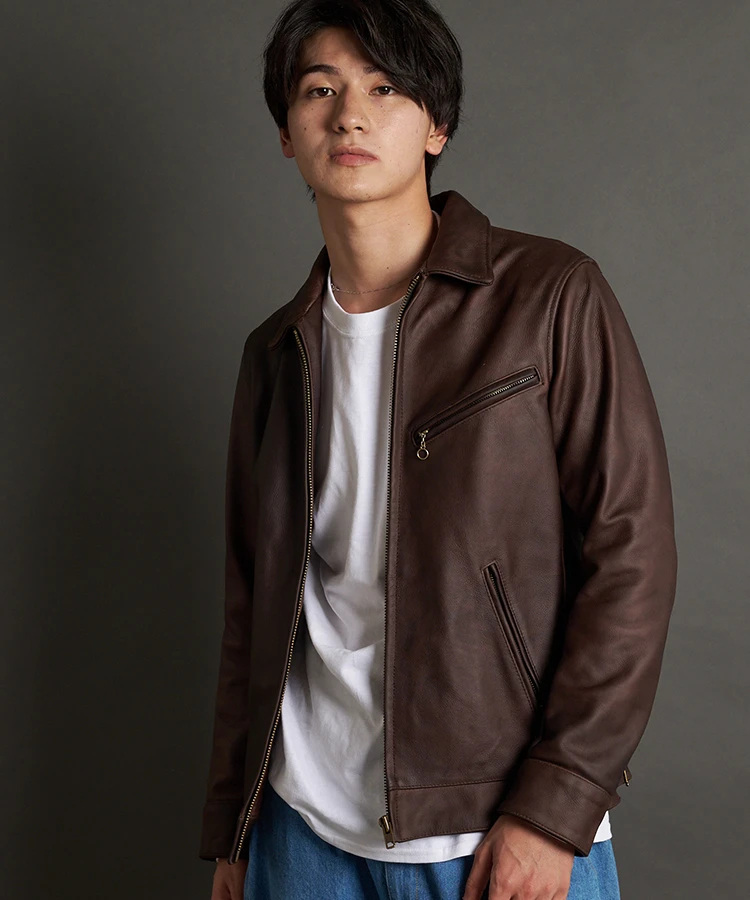 JACKROSE(ジャックローズ) |JE COW OIL LEATHER TRACKER JACKET