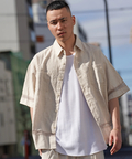 JACKROSE(ジャックローズ) |JE-LINEN 刺繍 RACE TAPE S/S SHIRT *セットアップ対応(MENS)