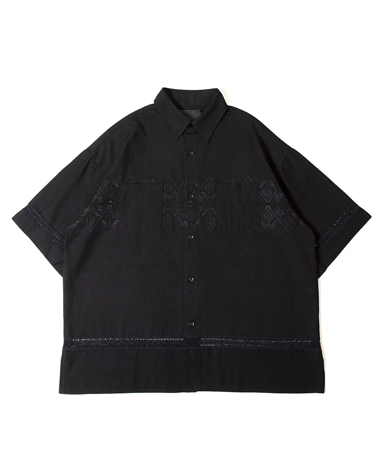 JACKROSE(ジャックローズ) |JE-LINEN 刺繍 RACE TAPE S/S SHIRT *セットアップ対応(MENS)