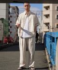 JACKROSE(ジャックローズ) |JE-LINEN 刺繍 RACE TAPE S/S SHIRT *セットアップ対応(MENS)