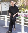 JACKROSE(ジャックローズ) |JE-LINEN 刺繍 RACE TAPE LINE PANTS *セットアップ対応(MENS)