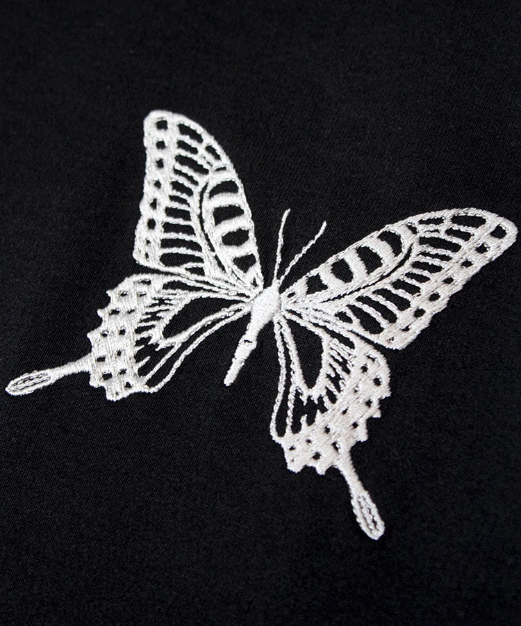 JACKROSE(ジャックローズ) |GA 1-BUTTERFLY刺繍半袖TEE(MENS)