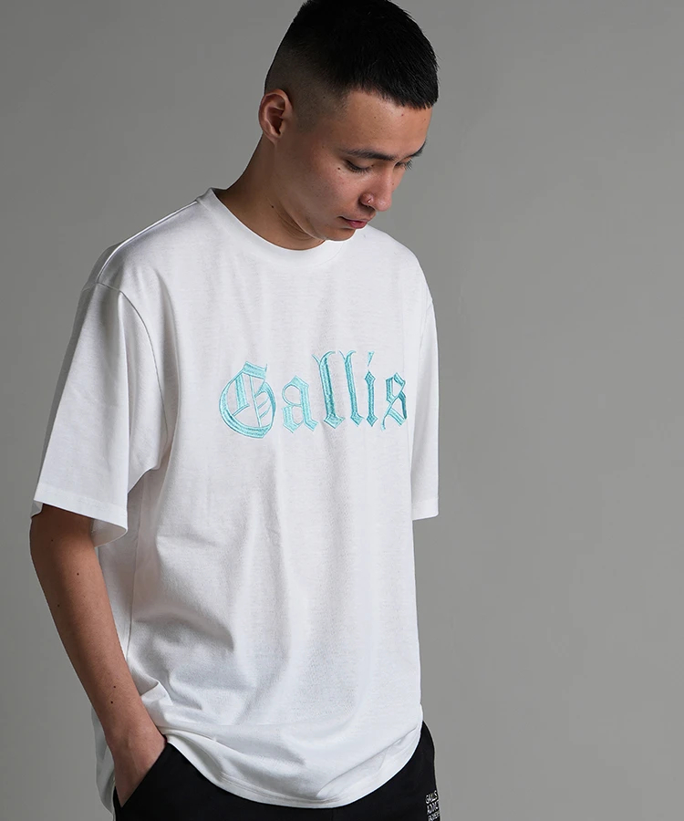 りょうすけ　goa 刺繍入りダメージ加工ホワイトTシャツ archive セール】【GENXDER】刺繍ダメージ加工Tシャツ（Tシャツ