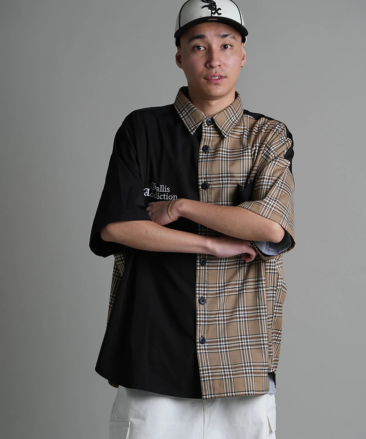 JACKROSE(ジャックローズ) |GA SEPARATE-CHECK S/S SHIRT(MENS)