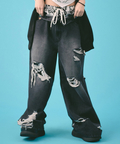 JACKROSE(ジャックローズ) |GALFY/ガルフィー G ロゴぼろぼろバギーデニム(MENS)
