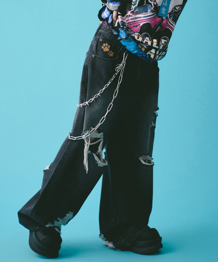 JACKROSE(ジャックローズ) |GALFY/ガルフィー G ロゴぼろぼろバギーデニム(MENS)