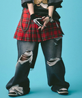 JACKROSE(ジャックローズ) |GALFY/ガルフィー G ロゴぼろぼろバギーデニム(MENS)