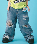 JACKROSE(ジャックローズ) |GALFY/ガルフィー G ロゴぼろぼろバギーデニム(MENS)