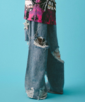 JACKROSE(ジャックローズ) |GALFY/ガルフィー G ロゴぼろぼろバギーデニム(MENS)