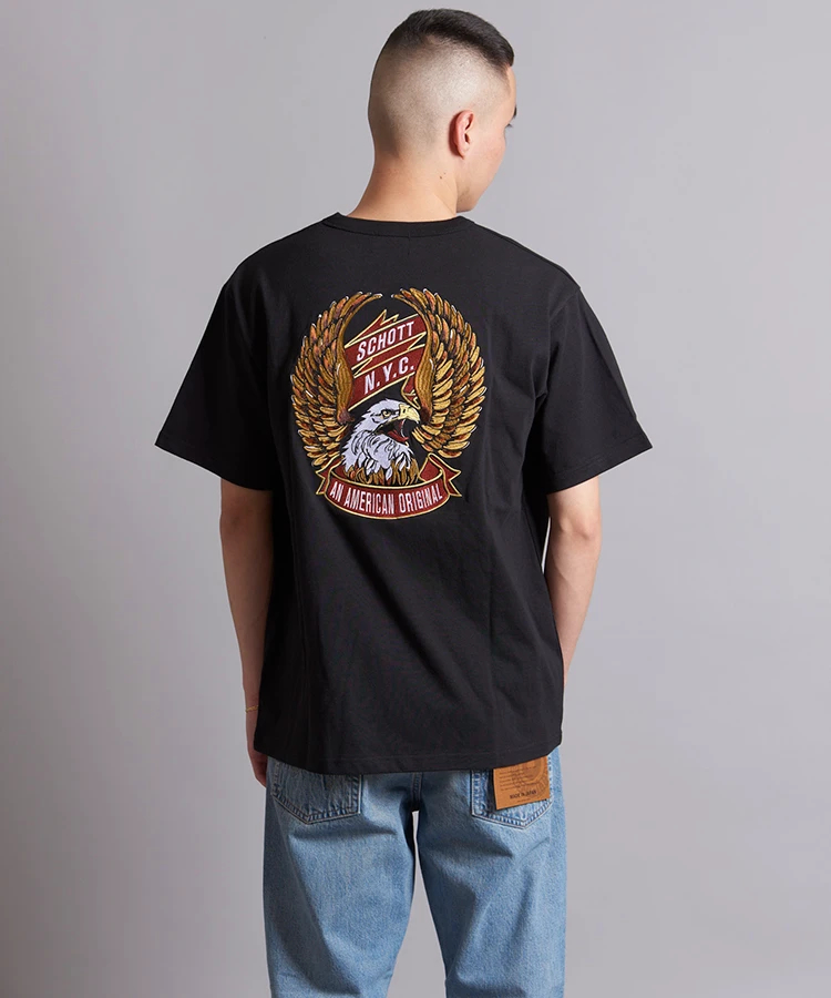 JACKROSE(ジャックローズ) |Schott/ショット EAGLE AND RIBBON EMB S/S T-SHIRTS(MENS)
