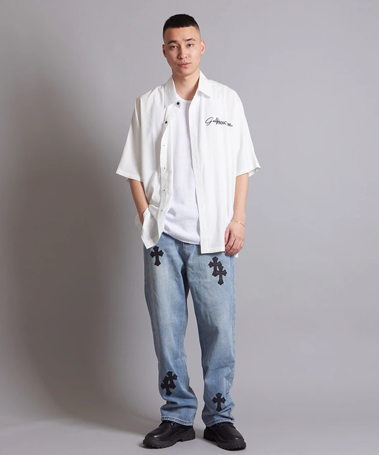 JACKROSE(ジャックローズ) |GA SHOULDER-LOGO S/S SHIRT(MENS)