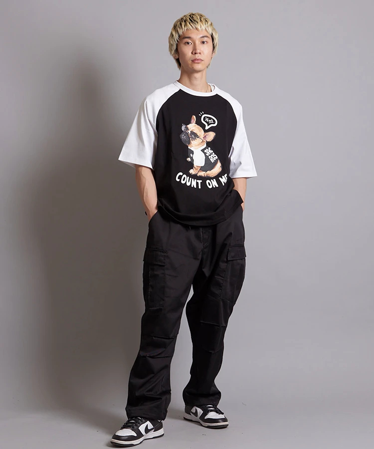 JACKROSE(ジャックローズ) |JE-DOG RAGLAN S/S TEE(MENS)