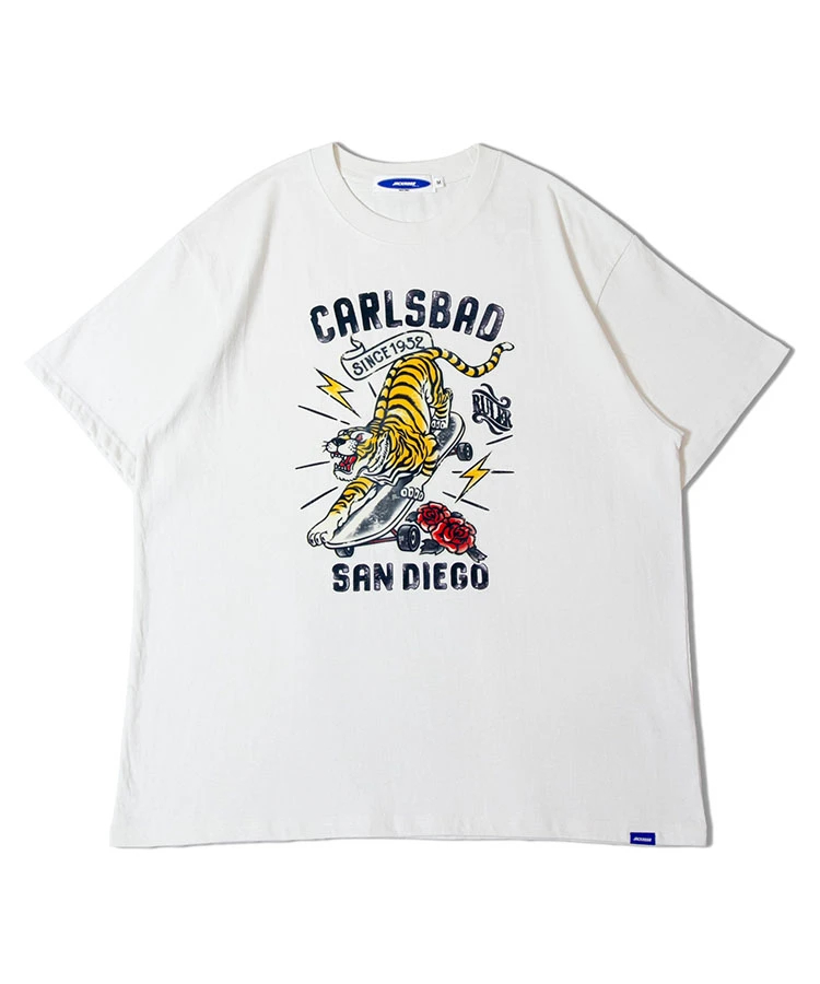 JACKROSE(ジャックローズ) |JE-TIGER&BUTTERFLY フロッキー半袖TEE(MENS)