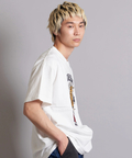 JACKROSE(ジャックローズ) |JE-TIGER&BUTTERFLY フロッキー半袖TEE(MENS)