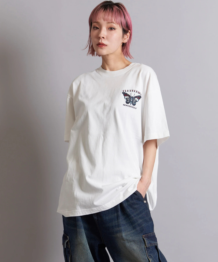 JACKROSE(ジャックローズ) |JE-TIGER&BUTTERFLY フロッキー半袖TEE(MENS)
