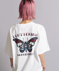 JACKROSE(ジャックローズ) |JE-TIGER&BUTTERFLY フロッキー半袖TEE(MENS)