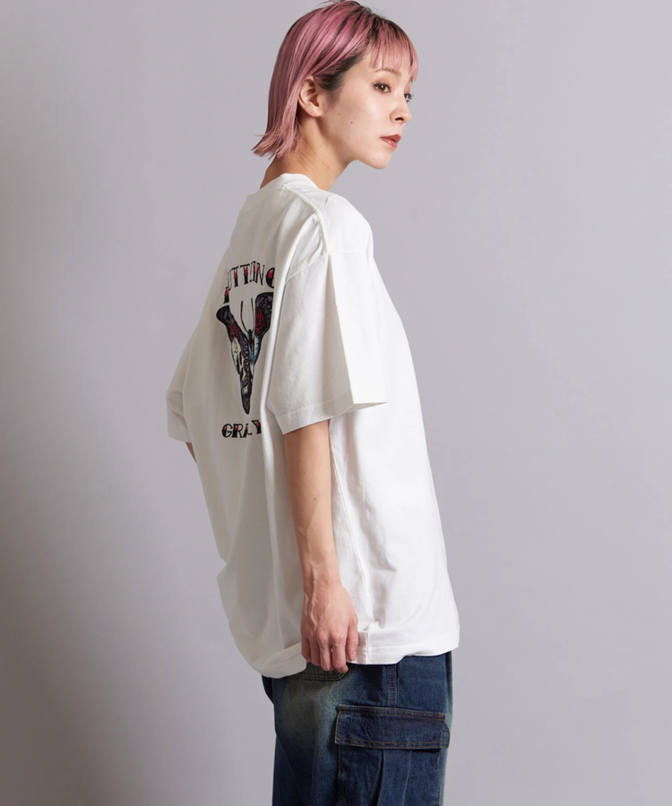 JACKROSE(ジャックローズ) |JE-TIGER&BUTTERFLY フロッキー半袖TEE(MENS)