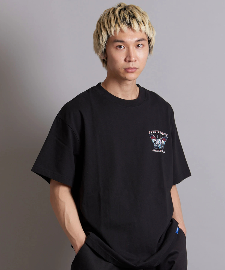 JACKROSE(ジャックローズ) |JE-TIGER&BUTTERFLY フロッキー半袖TEE(MENS)