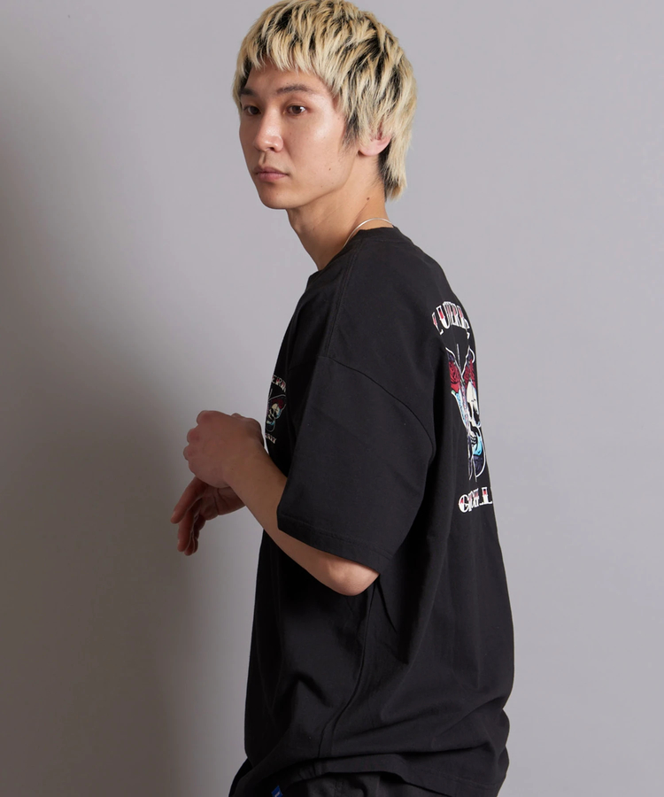 JACKROSE(ジャックローズ) |JE-TIGER&BUTTERFLY フロッキー半袖TEE(MENS)
