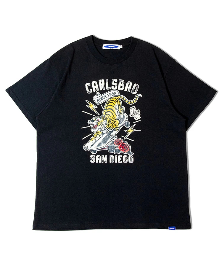 JACKROSE(ジャックローズ) |JE-TIGER&BUTTERFLY フロッキー半袖TEE(MENS)