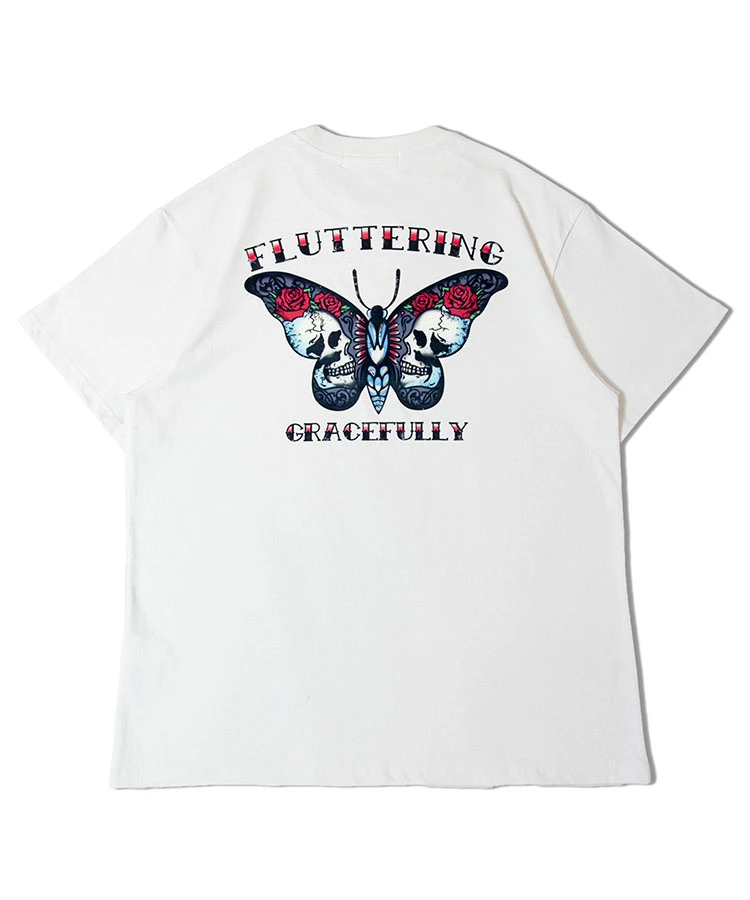 JACKROSE(ジャックローズ) |JE-TIGER&BUTTERFLY フロッキー半袖TEE(MENS)