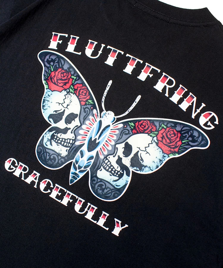 JACKROSE(ジャックローズ) |JE-TIGER&BUTTERFLY フロッキー半袖TEE(MENS)