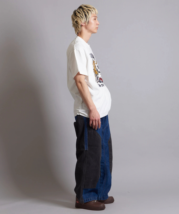 JACKROSE(ジャックローズ) |JE-TIGER&BUTTERFLY フロッキー半袖TEE(MENS)