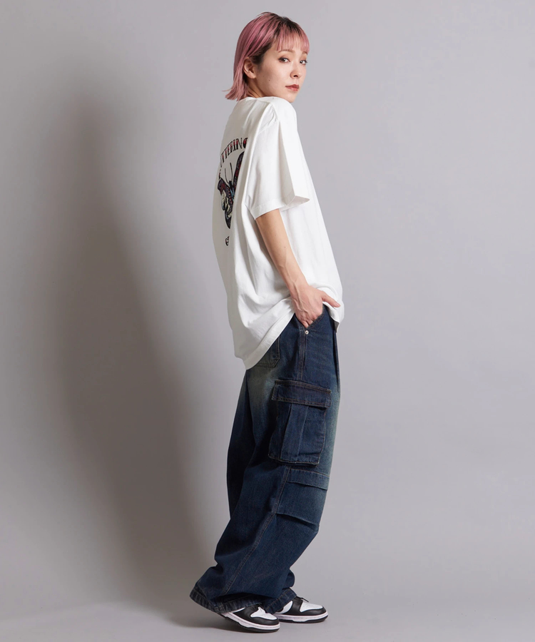 JACKROSE(ジャックローズ) |JE-TIGER&BUTTERFLY フロッキー半袖TEE(MENS)