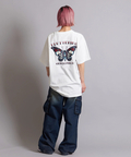 JACKROSE(ジャックローズ) |JE-TIGER&BUTTERFLY フロッキー半袖TEE(MENS)