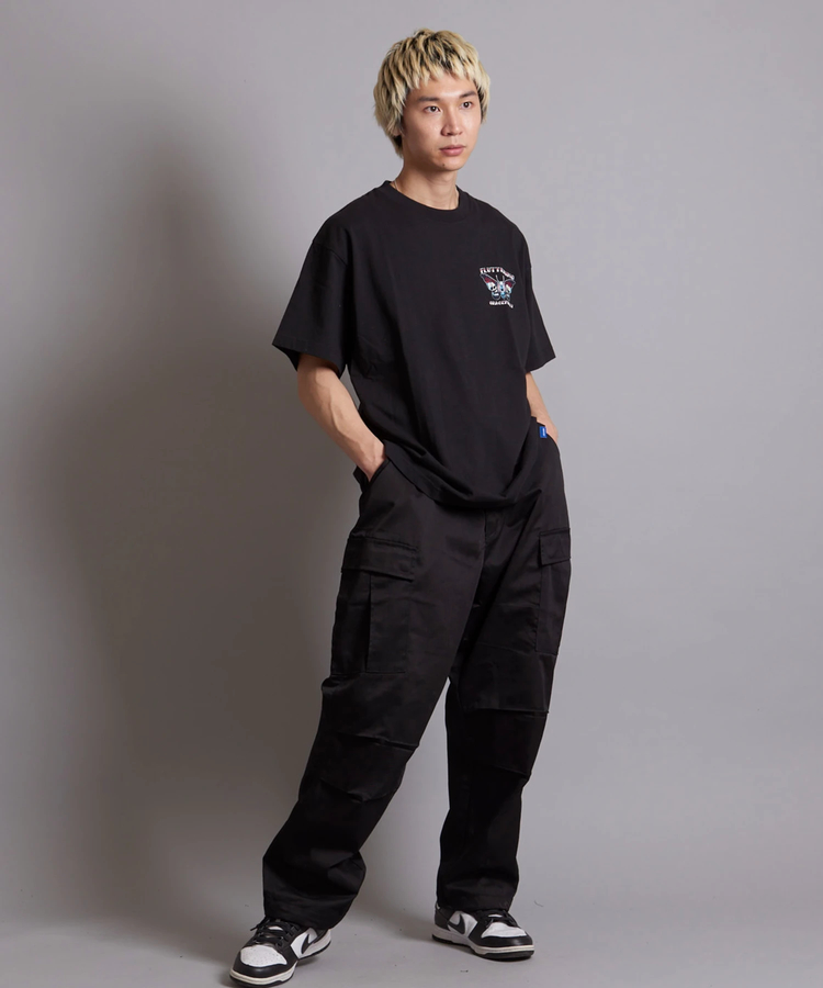 JACKROSE(ジャックローズ) |JE-TIGER&BUTTERFLY フロッキー半袖TEE(MENS)